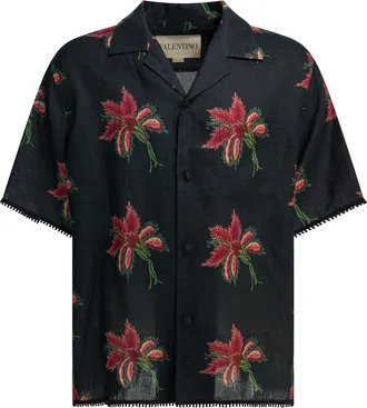 Valentino Papier Floral Freizeithemd