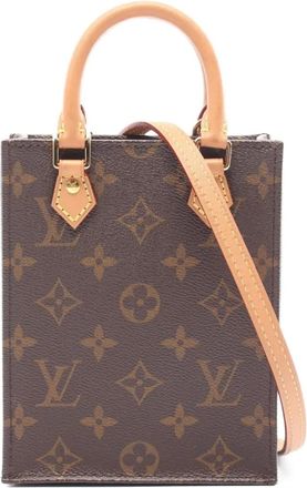 Louis Vuitton Borsa tote Petite Sac Plat con monogramma 2020 - Marrone