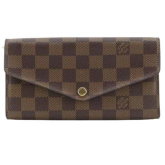 Louis Vuitton Pre-owned Wallets, female, Brown, Size: ONE SIZE Pre-owned Porte Feuille Sarah Damier Long Wallet