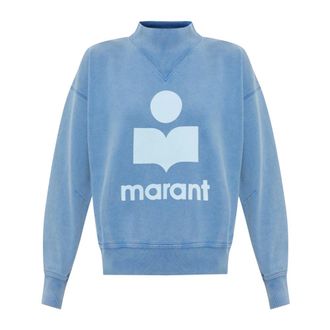 Isabel Marant Moby Sweatshirt - Dames - Sweatshirts & Hoodies - Blauw - Maat: 2XS Katoen