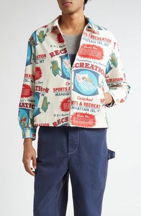 Bode Enrichment Jacket in White Multi at Nordstrom, Size X-Large