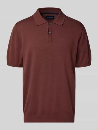 Christian Berg Regular Fit Poloshirt mit kurzer Knopfleiste in Metallic Rot, Gr&ouml;&szlig;e 3XL