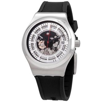 Swatch Sistem Through Again Automatic Grey Dial Mens Watch YIS431