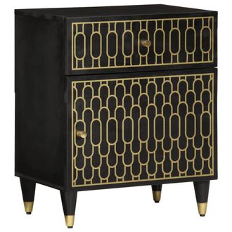 vidaXL Mesita De Noche Madera Maciza De Mango 50x33x60 Cm Vidaxl