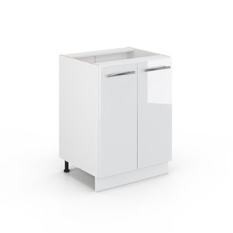 Vicco Armario De Ba&ntilde;o Mediano Fame-line, Blanco Alto Brillo, 60 X 81.6 Cm Sin Encimera Vicco