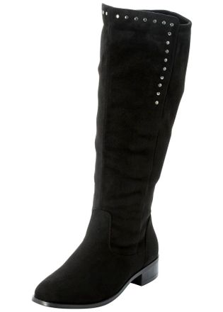 Sheego Weitschaftstiefel SHEEGO, Damen, Gr. 37, XXL-Schaft, schwarz, Lederimitat, Schuhe Weitschaftstiefel