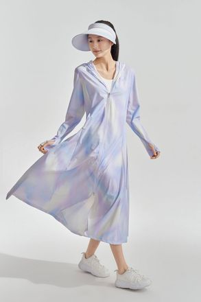 Bosideng Womens UPF Protection Full Length Jacket - Blue - Size 8 UK