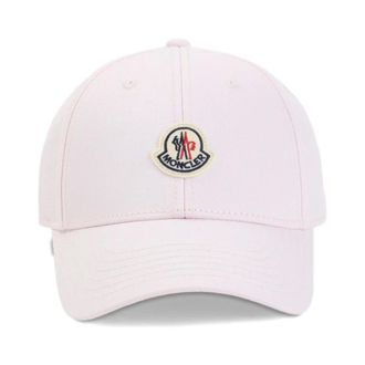 Moncler Caps, female, Pink, Size: ONE SIZE Logo Patch Cap