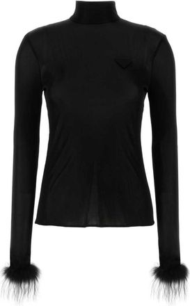 Prada Black Highneck Top