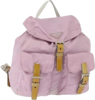 Prada Pre-owned Backpacks, female, Pink, Size: ONE SIZE Pre-owned Nylon Backpack