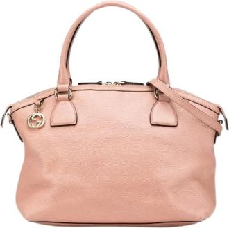 Gucci Pre-owned Satchel - Dames - Vintage Handtas - Roze - ONE Size - Leer - Vintage