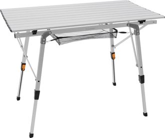 ML Design Mesa de camping plegable alumino mesita acampada regulable altura