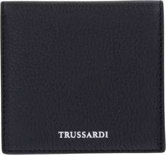 Trussardi Kleine Portemonnee van Leer - Heren - Portefeuilles - Zwart - ONE Size - Leer - Accessoires