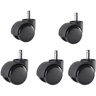 OEM Juego De 5 Ruedas Giratorias Para Sillas De Oficina De 10 Mm X 22 Mm - Ruedas Para Suelos Duros De Hasta 175 Kg - Ruedas Para Sillas Giratorias - F&aacute;ci