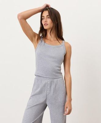 Pact Dream Rib Cami in Heather Grey at Nordstrom, Size Xx-Large