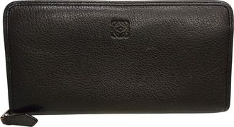 Loewe Black Leather Long Wallet (Bi-Fold) (Pre-Owned)