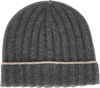 Brunello Cucinelli Ribbed cashmere beanie hat Man M