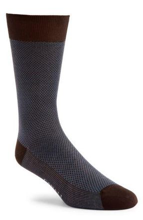 Canali Geometric Jacquard Dress Socks in Brown at Nordstrom Rack, Size Medium