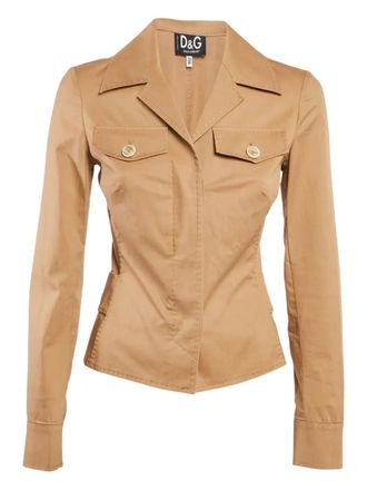 Dolce & Gabbana Pre-owned katoenen jack met knopen - Bruin