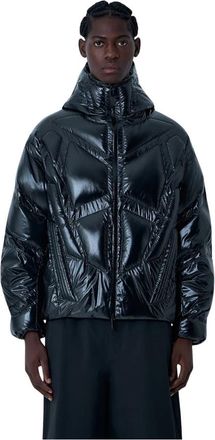 Moncler Bahianinha High-Shine Down Jacket - Heren - Gewatteerde jassen - Zwart - S - Nylon - Jassen