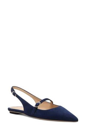 Stuart Weitzman Emilia Mary Jane Slingback Flat in Nice Blue at Nordstrom Rack, Size 6.5