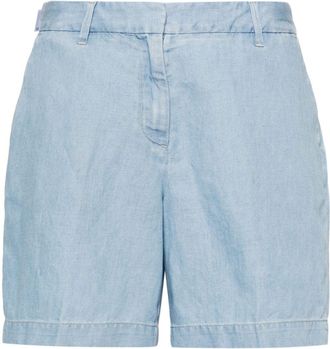Jacob Cohen Emily chambray shorts - women - Polyester/Linen/Flax/Cotton/Cotton - 48 - Blue