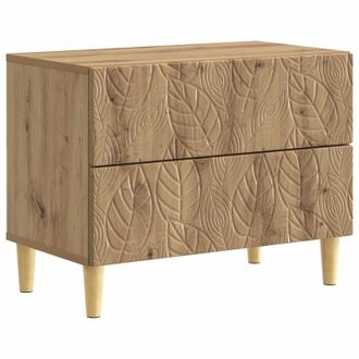 vidaXL Mesita De Noche Roble Artesanal 62 X 34,5 X 48 Cm Vidaxl