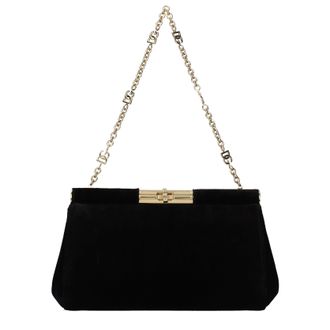 Dolce & Gabbana Dolce&Gabbana Marlene Velvet Schwarz Damens Kupplung