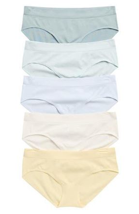 Nordstrom Rack Everyday Assorted 5-Pack Seamless Hipster Briefs in Blue Ancient Multi at Nordstrom Rack, Size X-Small