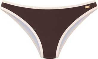 Copenhagen Bikini-Hose COPENHAGEN STUDIOS Emma, Damen, Gr. 34, N-Gr, chocolate, Recycling-Polyamid, kontrastfarbene Details, Badehosen Bikini-Hose, mit Kontrastp