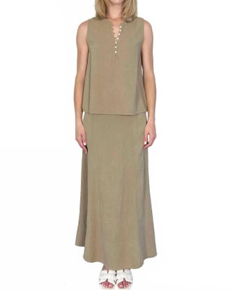Dylan Tenley Maxi Skirt In Moss Green
