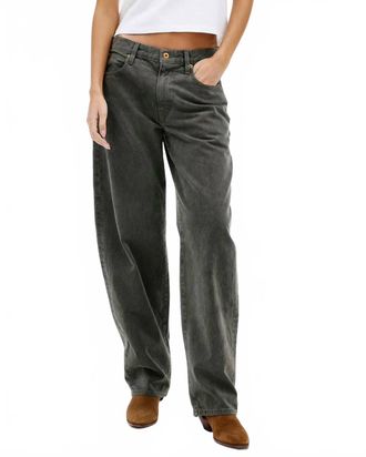 Slvrlake Denim Ella Barrel Leg Jean In Grey