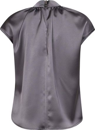 Blanca Vita Womens Lead Satin Maria Top Grey Polyester Tops