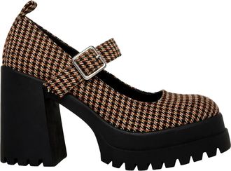 Steve Madden Orsen Mary Jane Pump Brown Plaid ORSE01S1-762 Womens