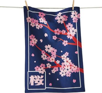 Tag Cherry Blossom Dishtowel Multi Cotton Everyday in Blue at Nordstrom