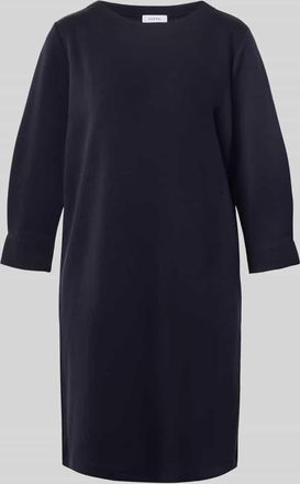 Comma Sweatkleid mit Rundhalsausschnitt in Dunkelblau, Größe 34