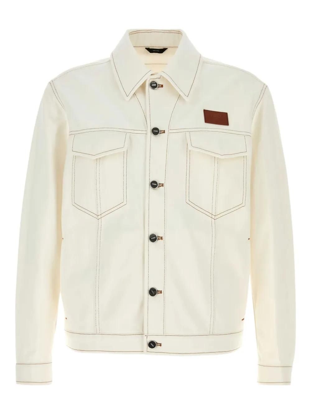 Tシャツ・カットソー FENDI SS25 Overshirt denim FF (FW1321AUX4 F0BUZ) FF LOGO DENIM JACKET FW1321/AUX4F0BUZ | Bruna Rosso