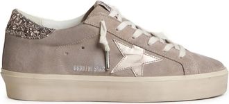 Golden Goose Sneakers Hi Star con glitter - Grigio
