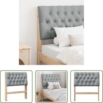 vidaXL Testiera imbottita - Testiera imbottita Grigio chiaro 80 cm Pino massello