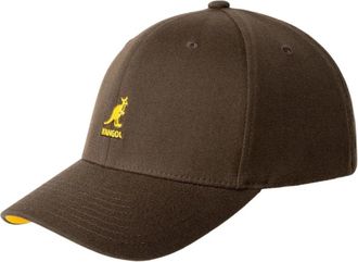 Kangol Bruine Unisex Baseballpet Allergievrij - Dames - Petten - Bruin - S/M - Wol - Accessoires