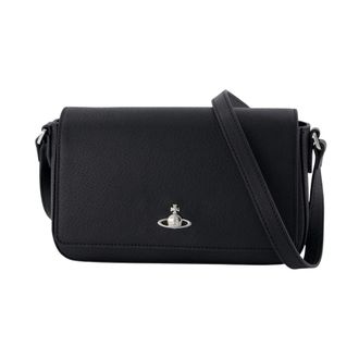 Vivienne Westwood Ginny Crossbody - Dames - Tassen - Zwart - Maat: ONE Size Leer