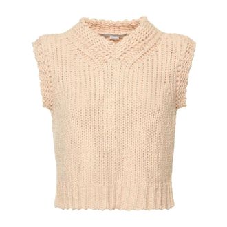 Stella McCartney Dames, Tops, Beige, Maat: 2XS Katoen