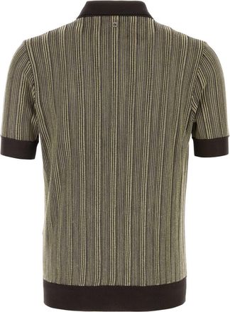 Ferragamo Mens Embroidered Stretch Viscose Blend Polo Shirt 0647tbc T-shirts And Polos