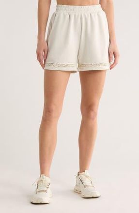 Elie Tahari Inset Trim Pull-On Shorts in Putty at Nordstrom Rack, Size X-Large