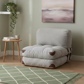 Dmora Sill&oacute;n Surigae, Soporta 130 Kg, Estructura Pl&aacute;stica, Relleno Espuma, 80x60x70h Cm Gris