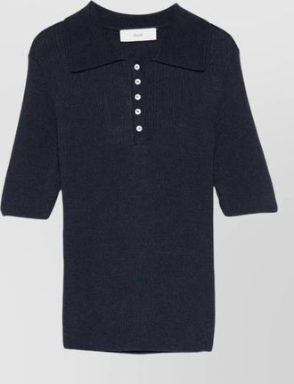 Dunst ribbed slim-fit polo shirt