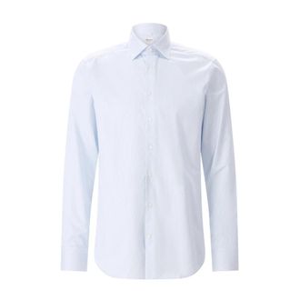 Stenstr&ouml;ms Slim-Fit Overhemd - Heren - Zakelijke Overhemden - Blauw - 2XL - Katoen - Overhemden