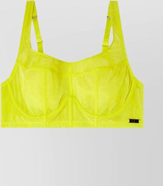 Diesel flock print longline bra