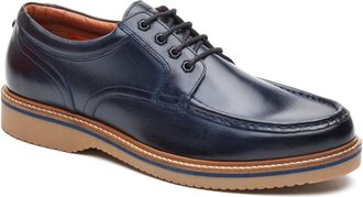 Base London Langdon Leather Mens Navy Boat Shoes - Size UK 10