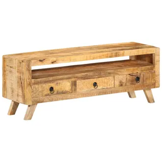 vidaXL Vidaxl - Mueble De Tv Madera Maciza De Mango 110x30x40 Cm